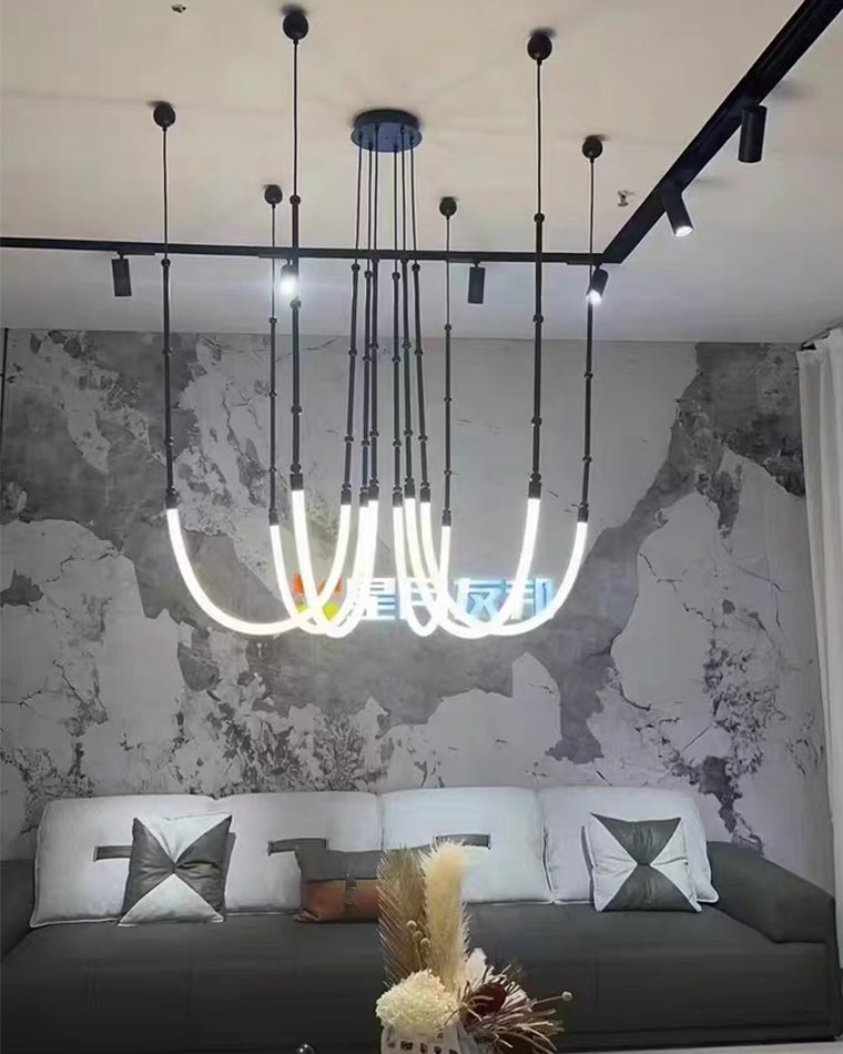WOMO Bambus-Seil LED Kronleuchter-WM2752