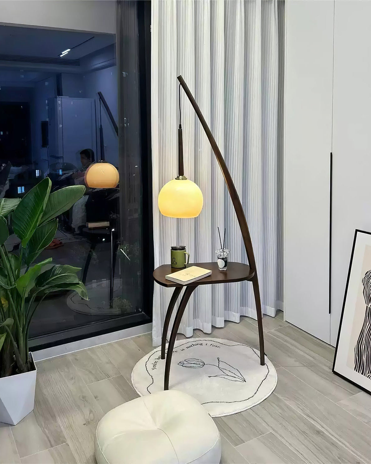 WOMO Wooden Pendant Light with Table WM7130