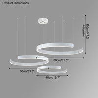 WOMO Schwarz/Gold Ring Led Kronleuchter-WM2009