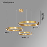 WOMO Schwarz/Gold Ring Led Kronleuchter-WM2009