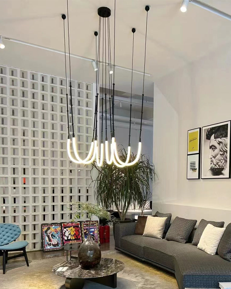 WOMO Bambus-Seil LED Kronleuchter-WM2752