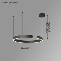 WOMO Schwarz/Gold Ring Led Kronleuchter-WM2009