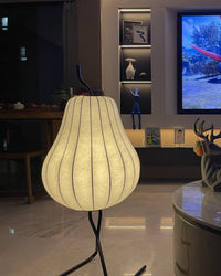 WOMO Lampe à poser en soie forme poire -WM7126