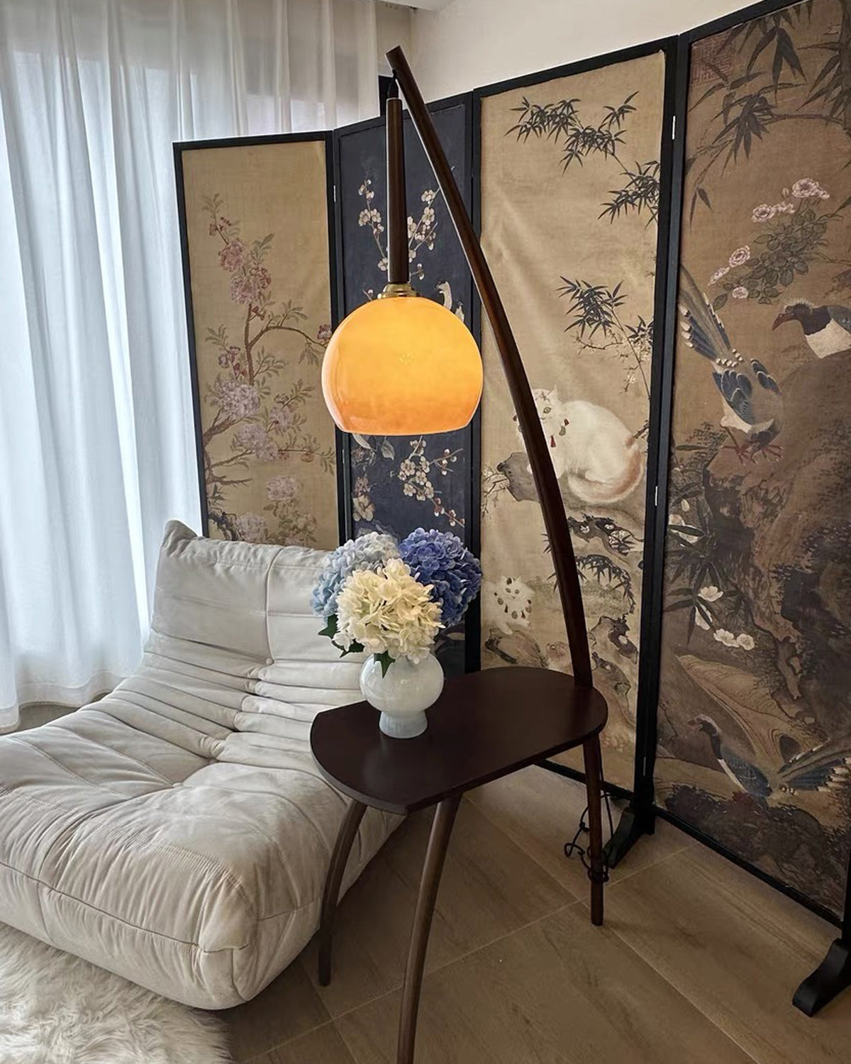WOMO Wooden Pendant Light with Table WM7130