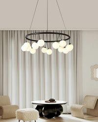 WOMO Black Chandelier Round Glass Globes-WM2318
