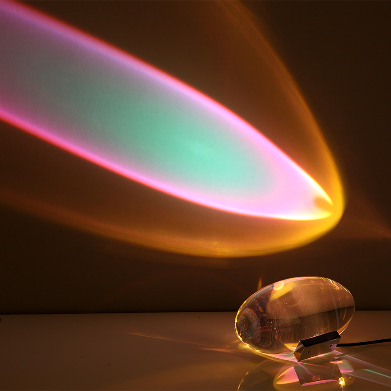 WOMO Sternenprojektor-Tischlampe aus Glas-WM8000