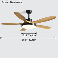 WOMO Scandi Ventilateur de plafond réversible avec lumière WM5002