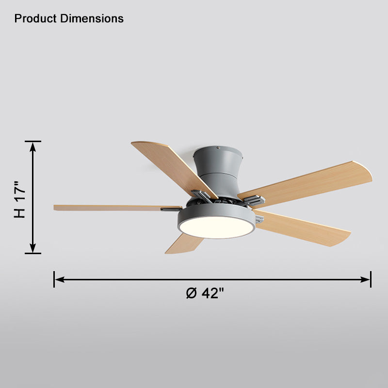 WOMO Flache Deckenventilatorlampe aus Holz-WM5014