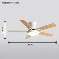 Ventilateur de plafond plat en bois WOMO-WM5014