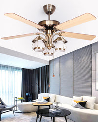 WOMO 52 Ventilateur de plafond vintage Lustre-WM5031