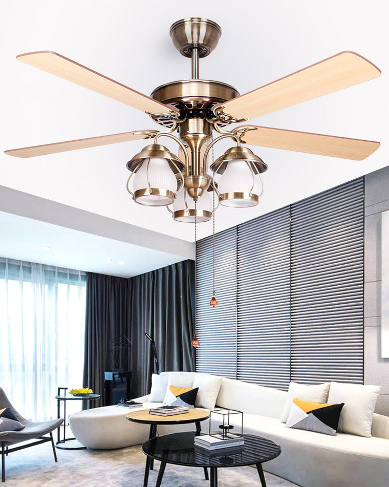 WOMO 52 Vintage Deckenventilator Kronleuchter-WM5031