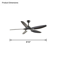 WOMO Ventilateur de plafond moderne et grand avec lampe - WM5076