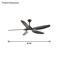 WOMO Ventilateur de plafond moderne et grand avec lampe - WM5076