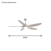 WOMO Ventilateur de plafond moderne et grand avec lampe - WM5076