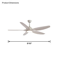 WOMO Ventilateur de plafond moderne et grand avec lampe - WM5076