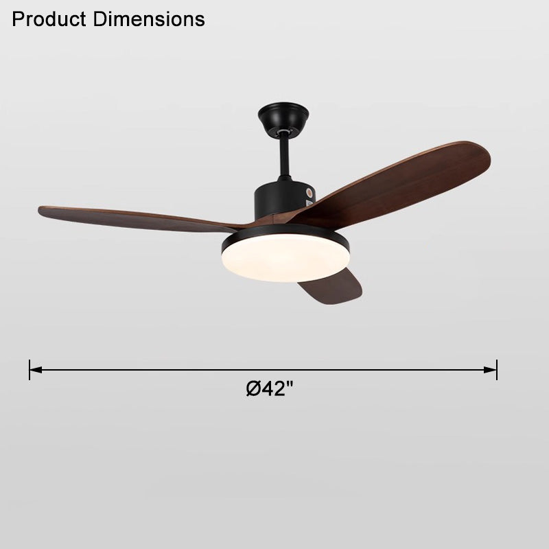 WOMO Deckenventilatorlampe mit 3 Holzflügeln-WM5090