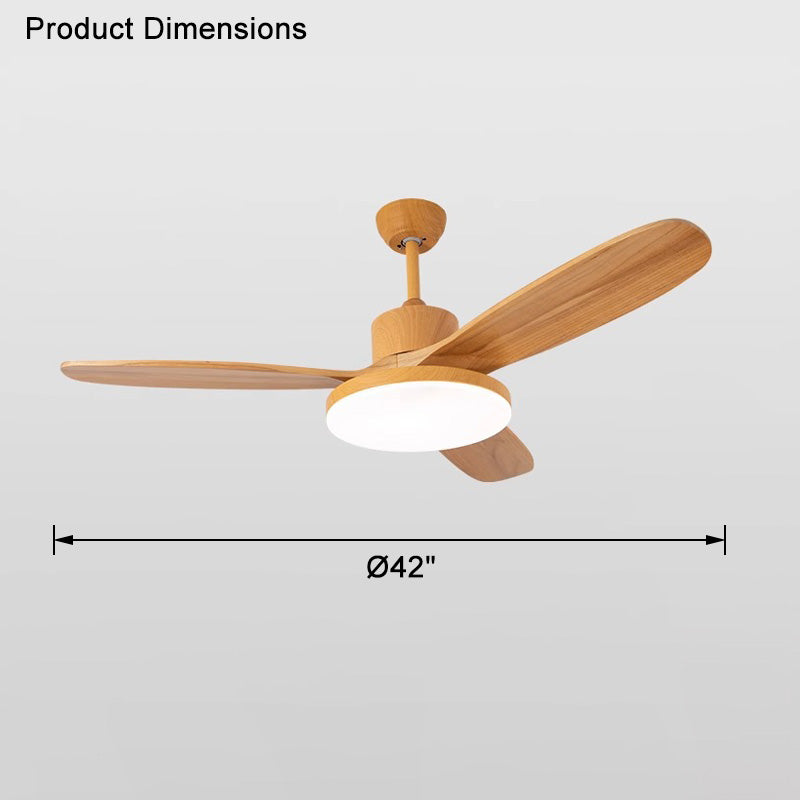 WOMO Deckenventilatorlampe mit 3 Holzflügeln-WM5090