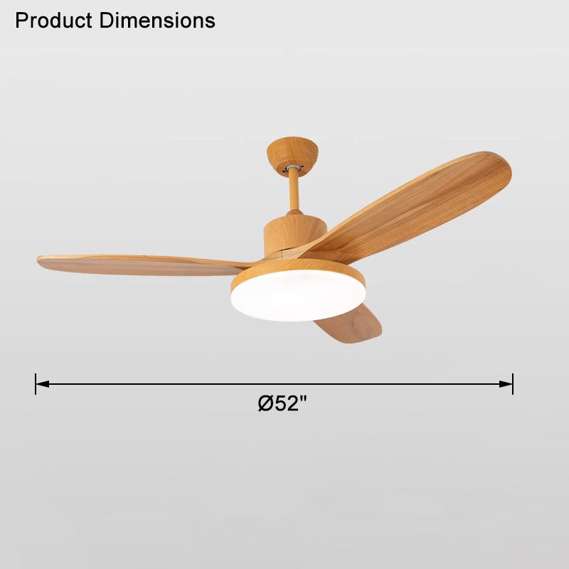 WOMO Deckenventilatorlampe mit 3 Holzflügeln-WM5090