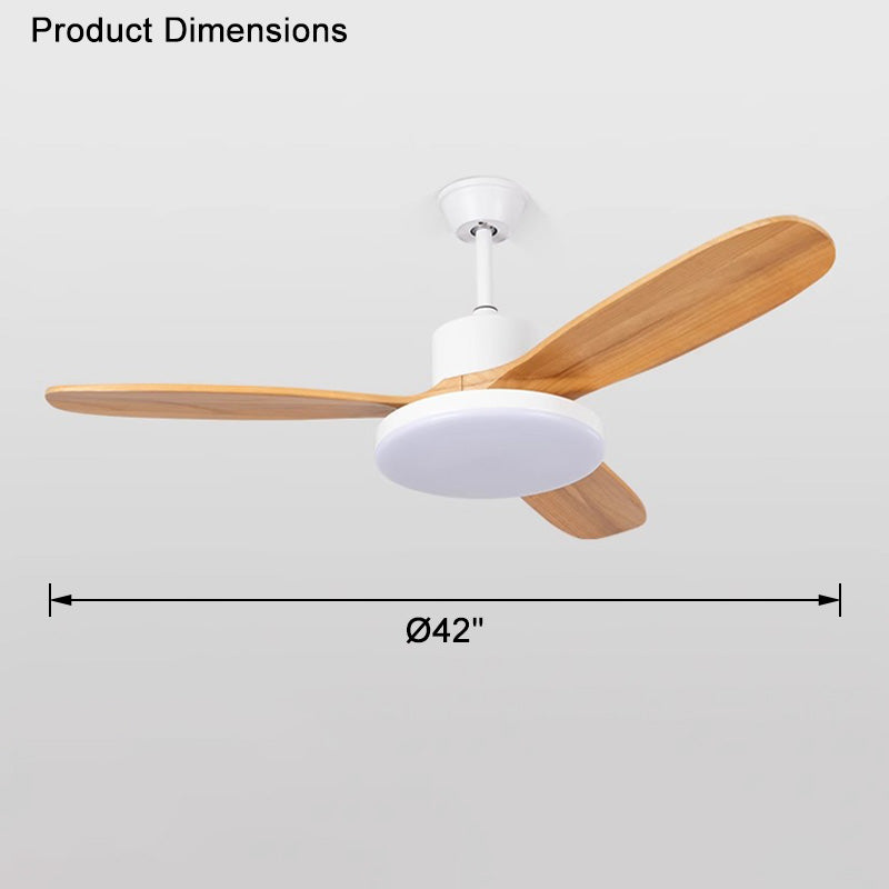 WOMO Deckenventilatorlampe mit 3 Holzflügeln-WM5090