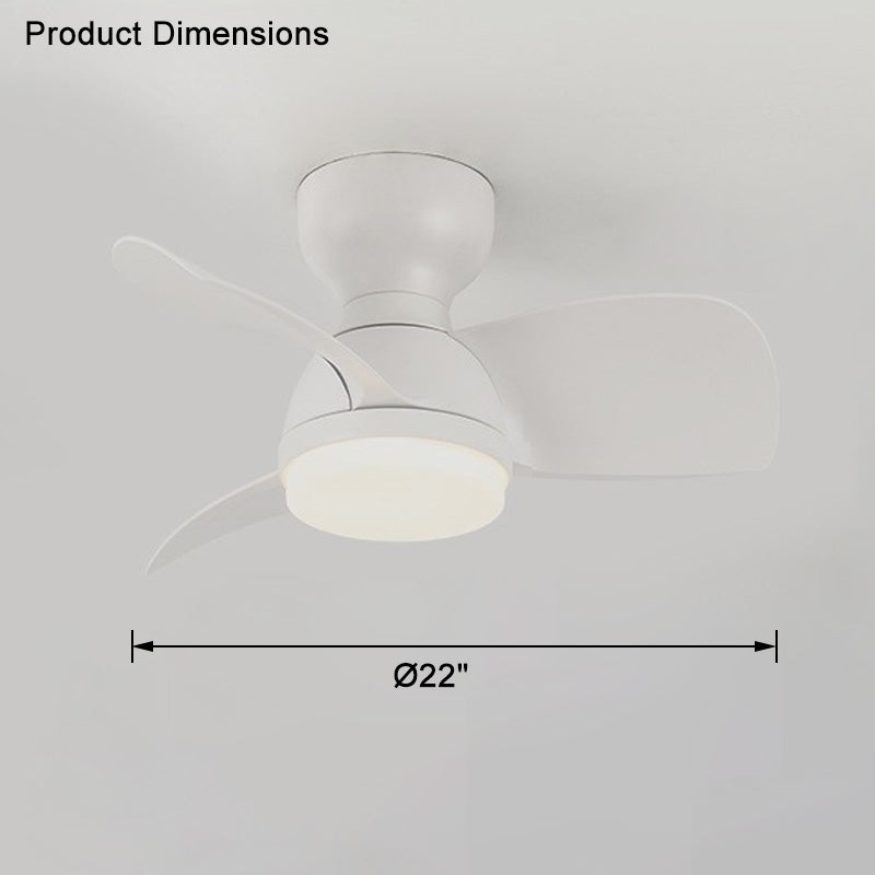 WOMO Small Flush Mount Ceiling Fan Lamp-WM5114