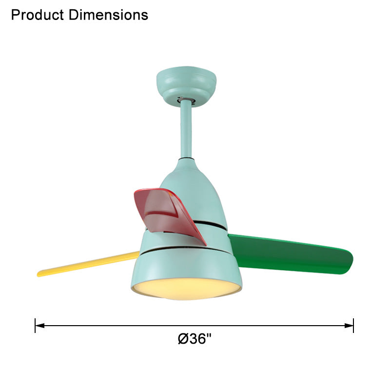 WOMO 3-Blatt-Deckenventilator mit konischer Form und Lampe - WM5099