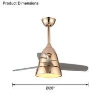 WOMO 3-Blatt-Deckenventilator mit konischer Form und Lampe - WM5099