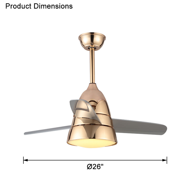 WOMO 3-Blatt-Deckenventilator mit konischer Form und Lampe - WM5099