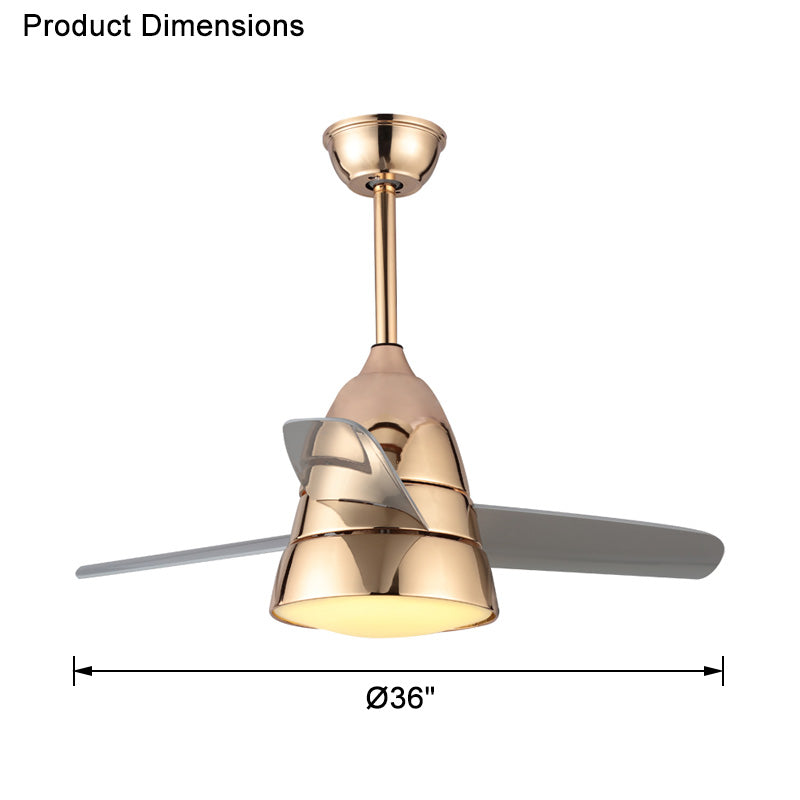 WOMO 3-Blatt-Deckenventilator mit konischer Form und Lampe - WM5099