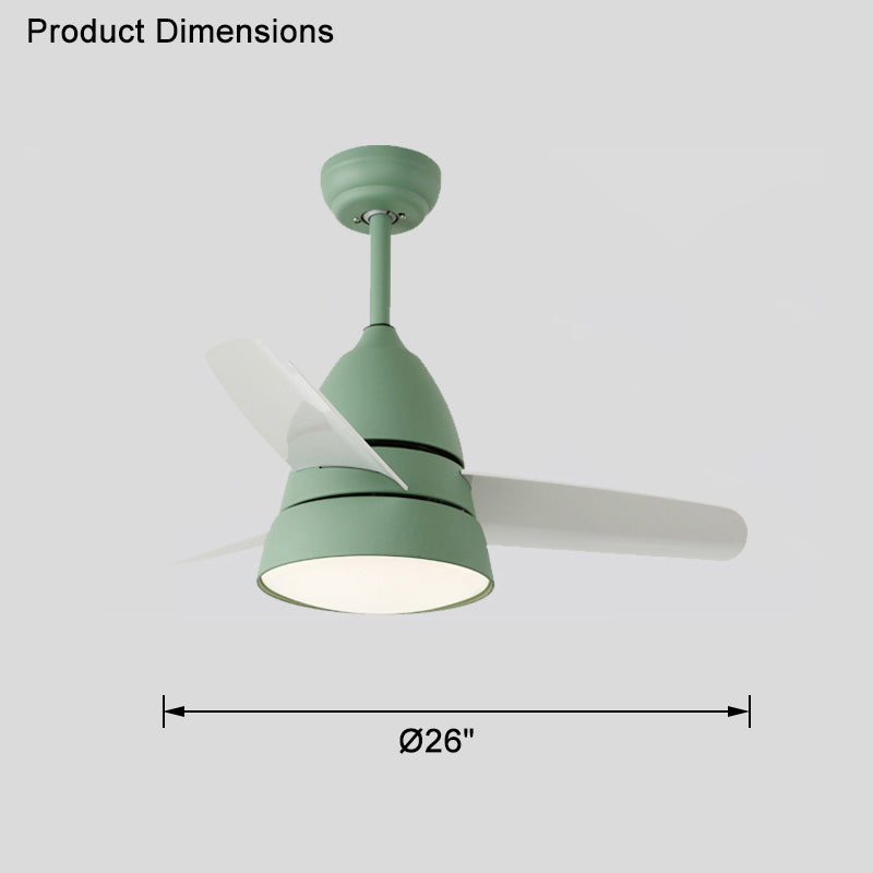 WOMO 3-Blatt-Deckenventilator mit konischer Form und Lampe - WM5099
