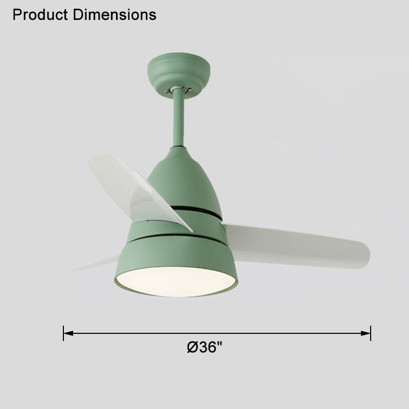 WOMO 3-Blatt-Deckenventilator mit konischer Form und Lampe - WM5099