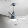 WOMO 3-Blatt-Deckenventilator mit konischer Form und Lampe - WM5099 thumbnail
