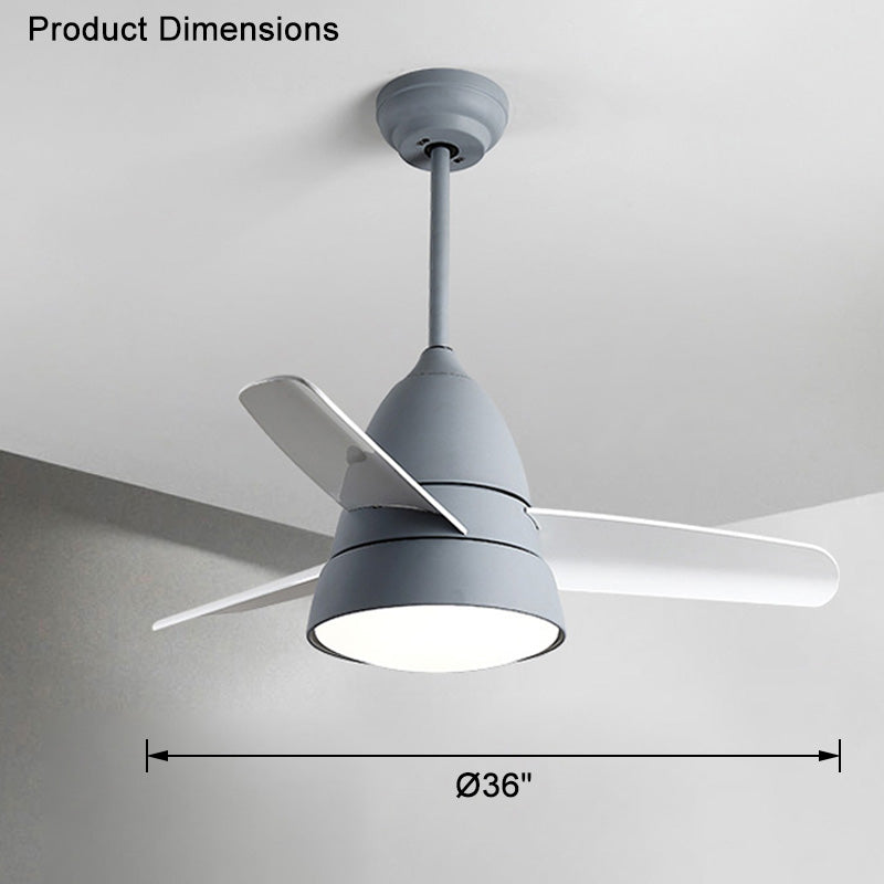 WOMO 3-Blatt-Deckenventilator mit konischer Form und Lampe - WM5099