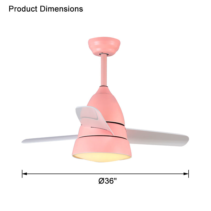 WOMO 3-Blatt-Deckenventilator mit konischer Form und Lampe - WM5099