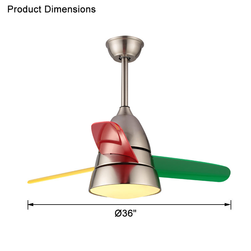 WOMO 3-Blatt-Deckenventilator mit konischer Form und Lampe - WM5099