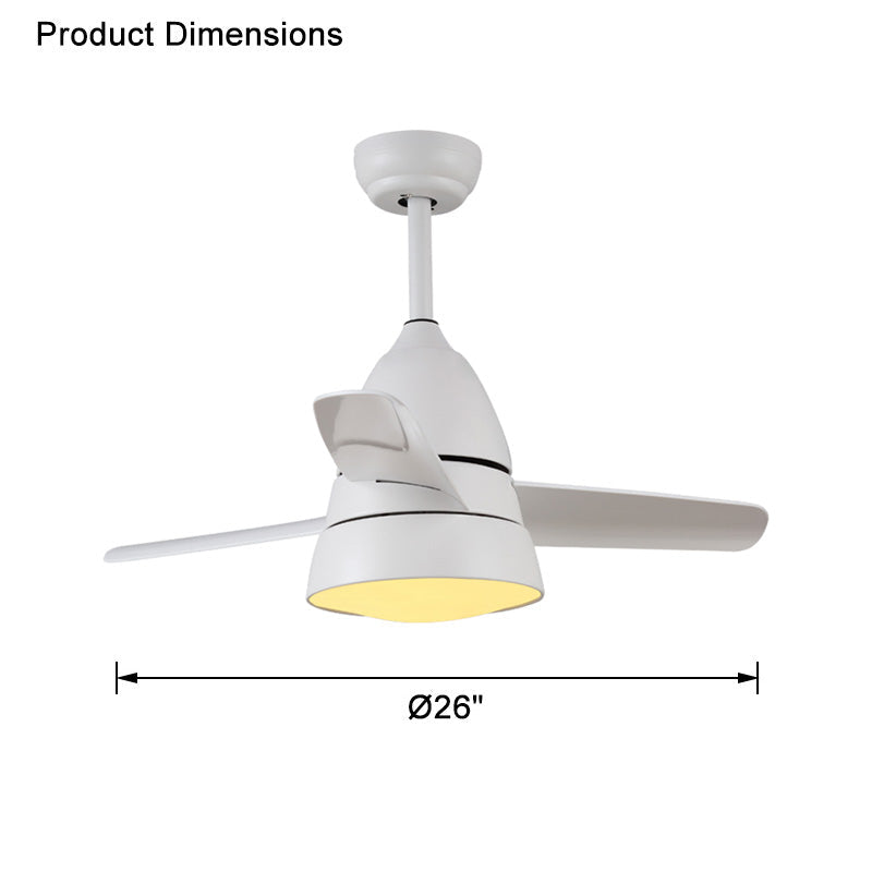 WOMO 3-Blatt-Deckenventilator mit konischer Form und Lampe - WM5099