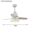WOMO 3-Blatt-Deckenventilator mit konischer Form und Lampe - WM5099 thumbnail