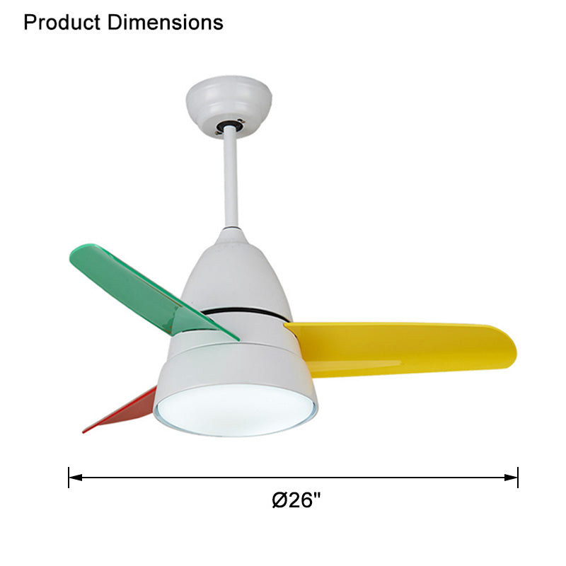 WOMO 3-Blatt-Deckenventilator mit konischer Form und Lampe - WM5099