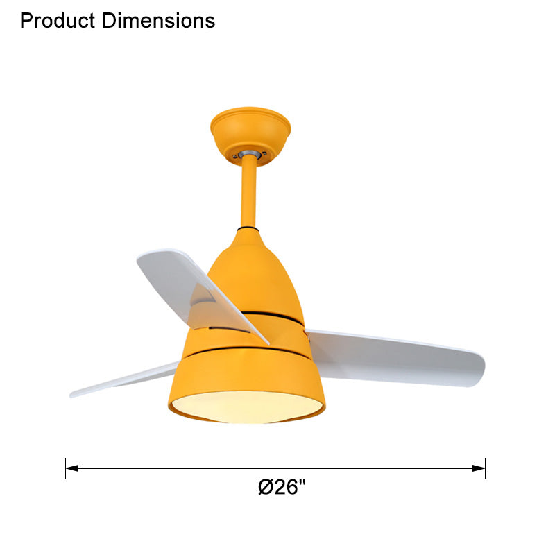 WOMO 3-Blatt-Deckenventilator mit konischer Form und Lampe - WM5099
