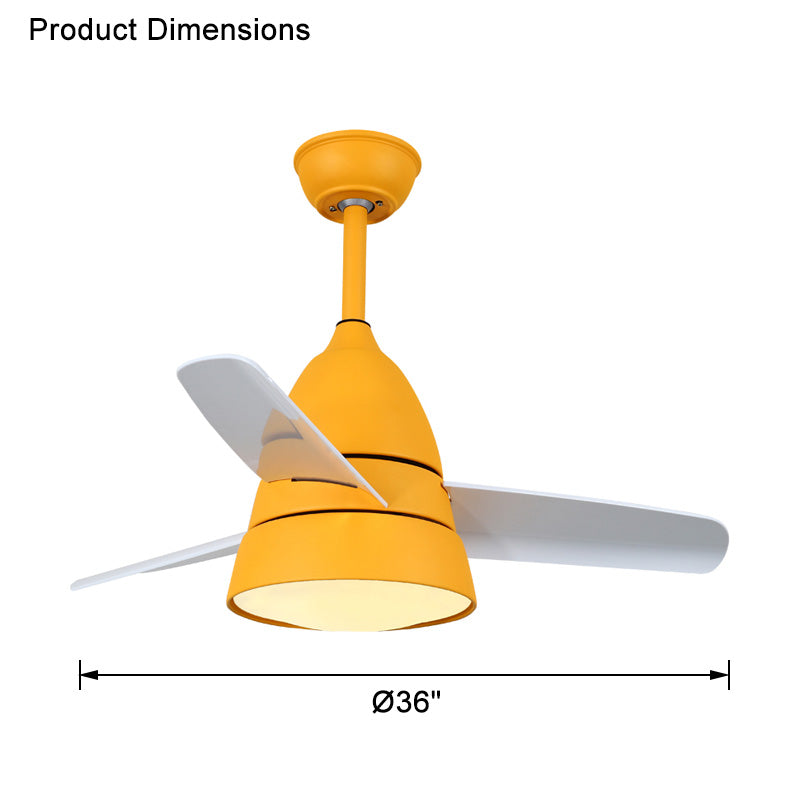 WOMO 3-Blatt-Deckenventilator mit konischer Form und Lampe - WM5099