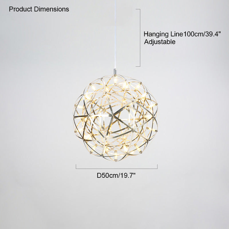 WOMO Designer LED Pendant Light SLV Chrome Sphere -WM2091