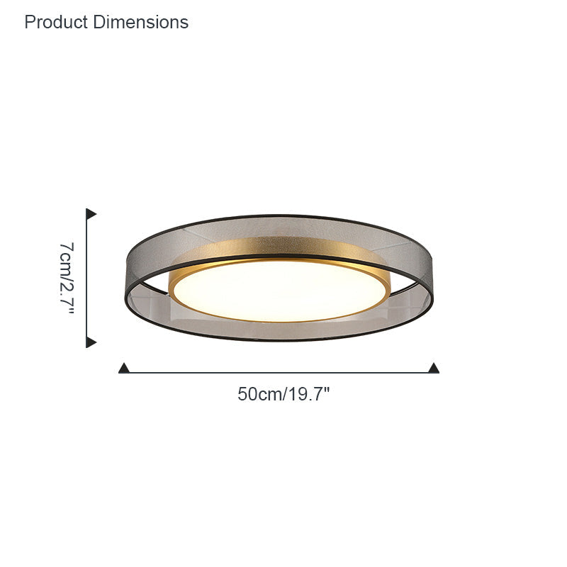WOMO Plafonnier Rond en Tissu-WM1033