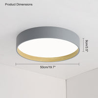 Plafonnier LED rond plat WOMO de style scandinave - WM1017