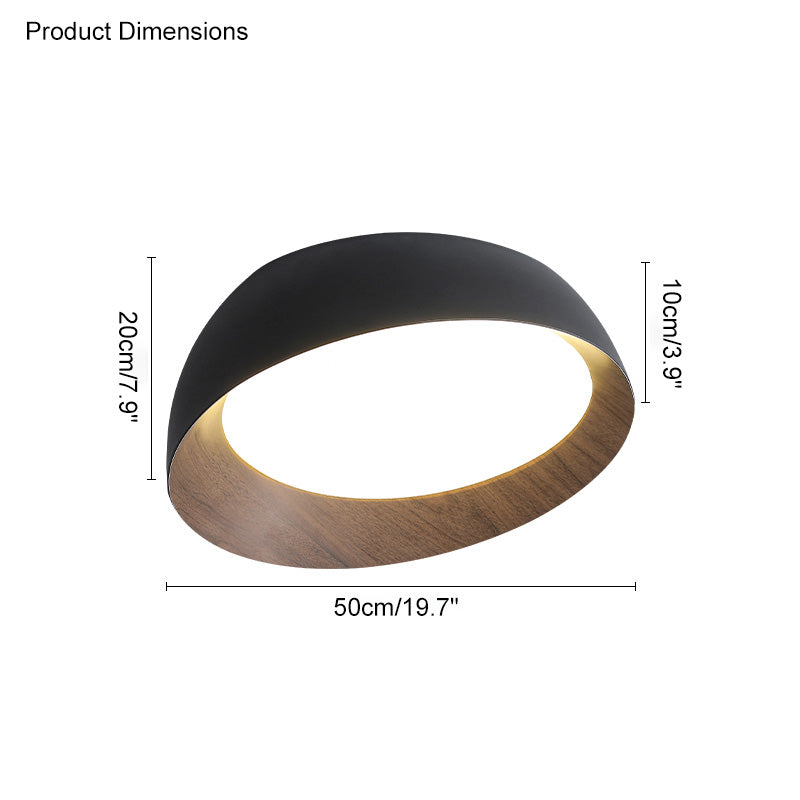 WOMO Asymmetrical Ceiling Light with Wood Grain - WM1016