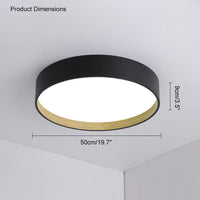 Plafonnier LED rond plat WOMO de style scandinave - WM1017