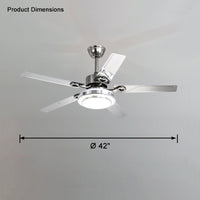 WOMO Slimline Stainless Steel Ceiling Fan Lamp - WM5112