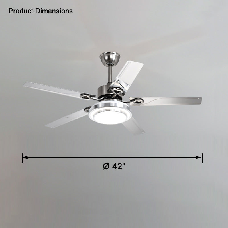 WOMO Slimline Edelstahl-Deckenventilatorlampe-WM5112