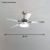 WOMO Slimline Edelstahl-Deckenventilatorlampe-WM5112 thumbnail