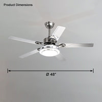 WOMO Slimline Stainless Steel Ceiling Fan Lamp - WM5112