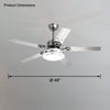 WOMO Slimline Edelstahl-Deckenventilatorlampe-WM5112 thumbnail