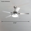 WOMO Slimline Edelstahl-Deckenventilatorlampe-WM5112 thumbnail